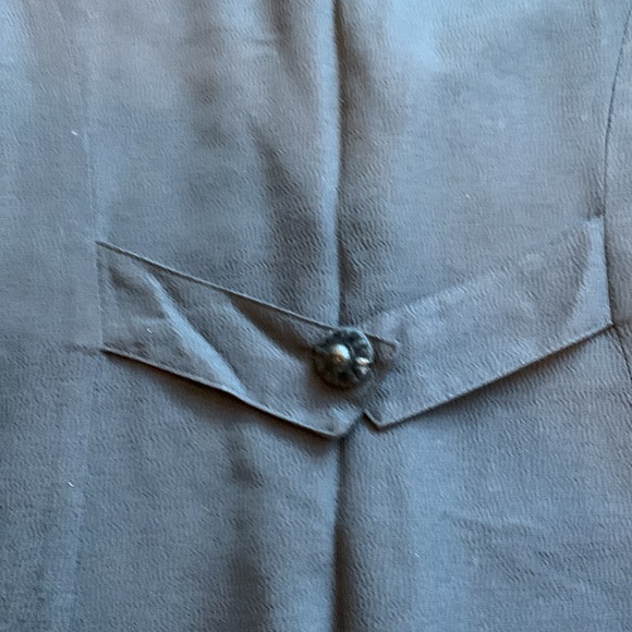 Vintage 1980’s/1990’s Nina K, whimsy goth long sleeve solid black jacket. Size L - Picture 12 of 17